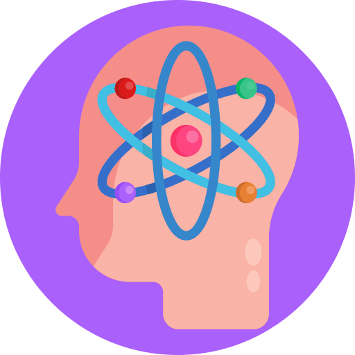 Physics science research science head icon