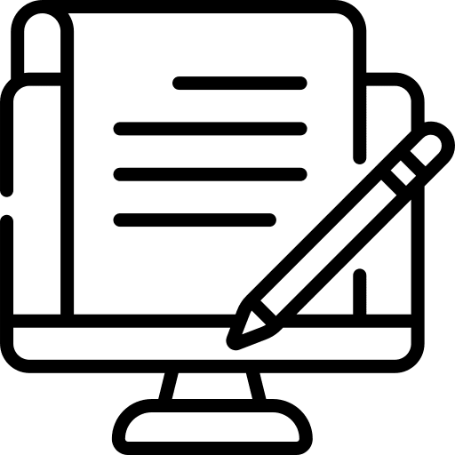 Blog monitor communications screen icon