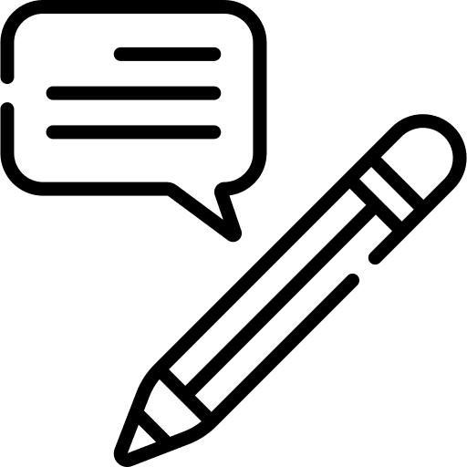 Copywriting content creator chat pencil icon