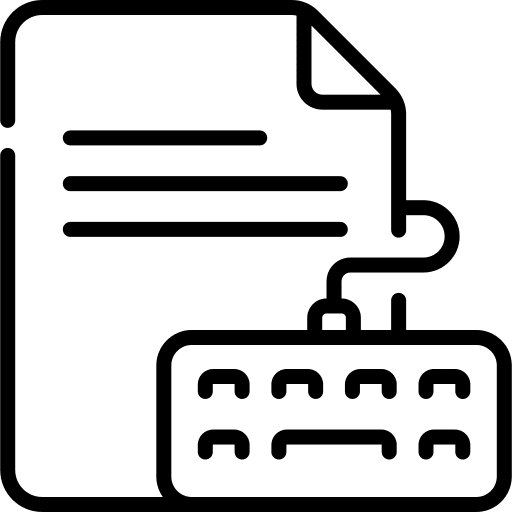 Typing keyboard copywriting file icon
