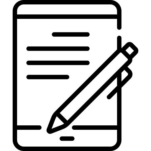 Writing pencil smartphone writing icon