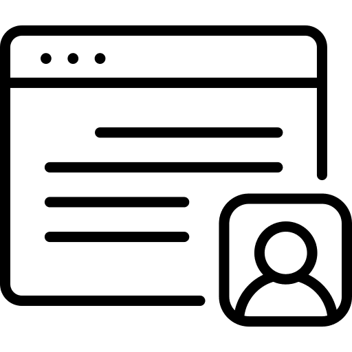 Social media website user blogging icon