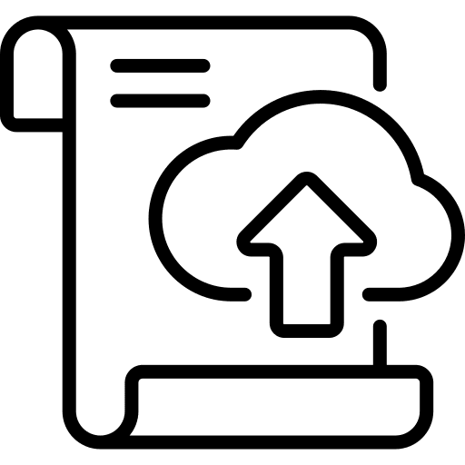 Upload cloud computing copywriting folder icon