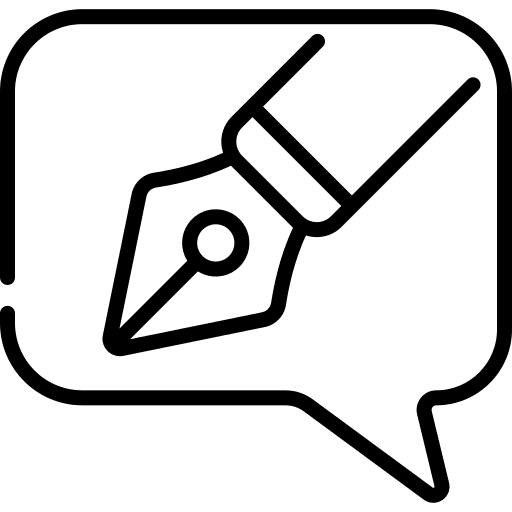 Writing conversation chat message icon