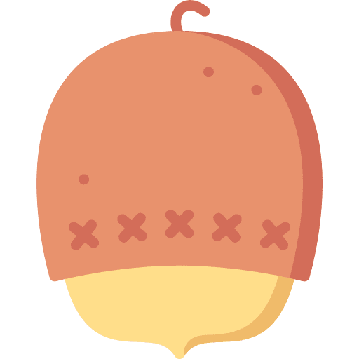 Acorn snack food and restaurant nuts icon