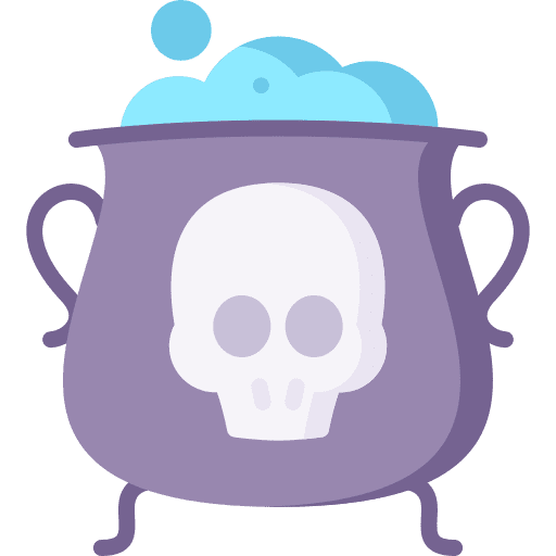 Cauldron halloween food cook icon