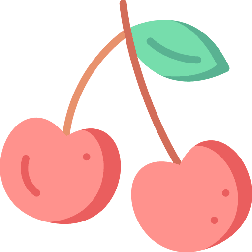 Cherries fruit vegetarian vegan icon