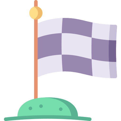 Finish flag sports and competition race flag goal icon