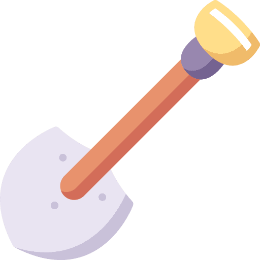 Shovel gardening tools construction and tools yard icon