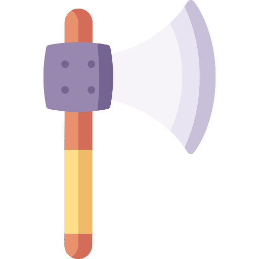 Axe hatchet medieval weapon icon