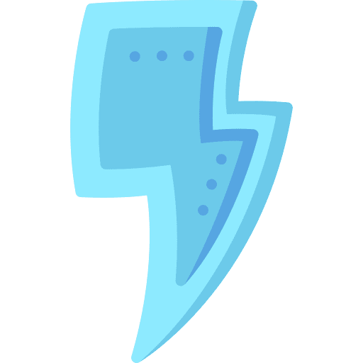 Thunder shapes and symbols bolt execute icon