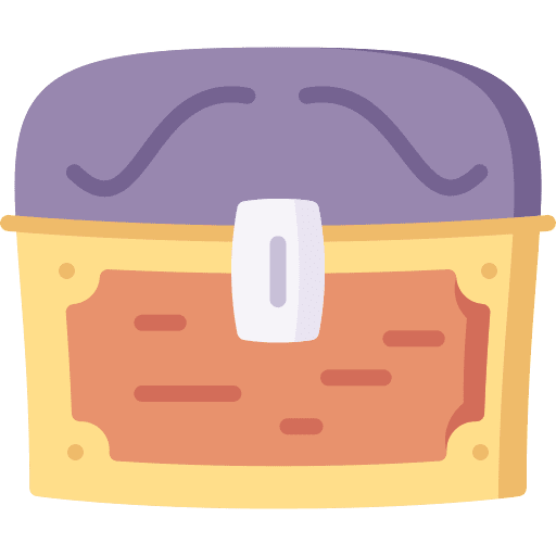 Treasure chest gift coffer rich icon