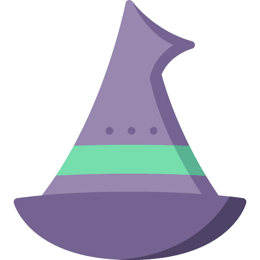 Witch hat terror spooky fear icon