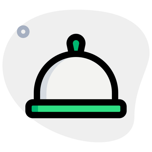 Food tray plate dish restaurant icon