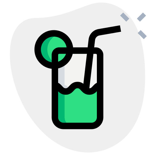 Orange juice food and restaurant straw drink icon