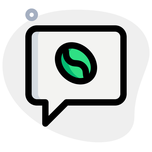 Chat seeds bean coffee icon
