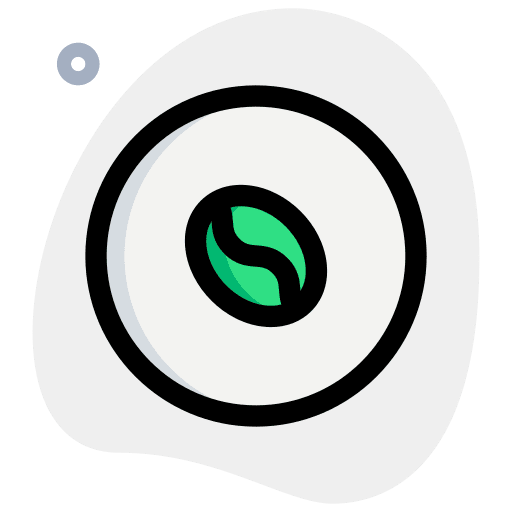 Coffee beans circle seeds quality icon