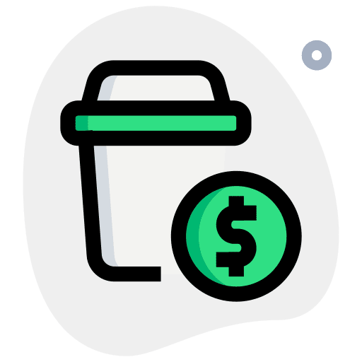 Coffee cup drink price food and restaurant icon