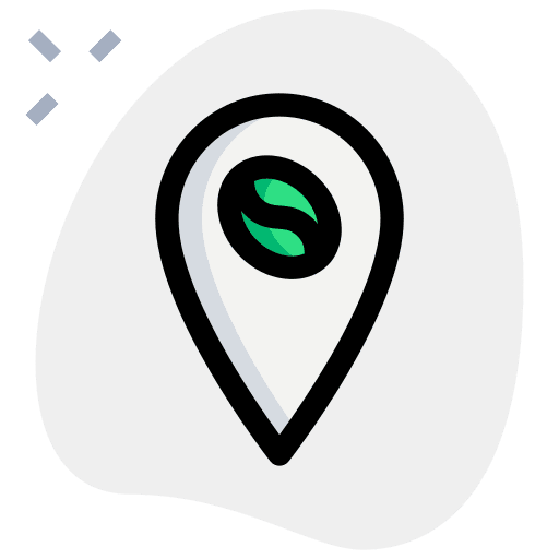 Location location coffee beans cafeteria icon