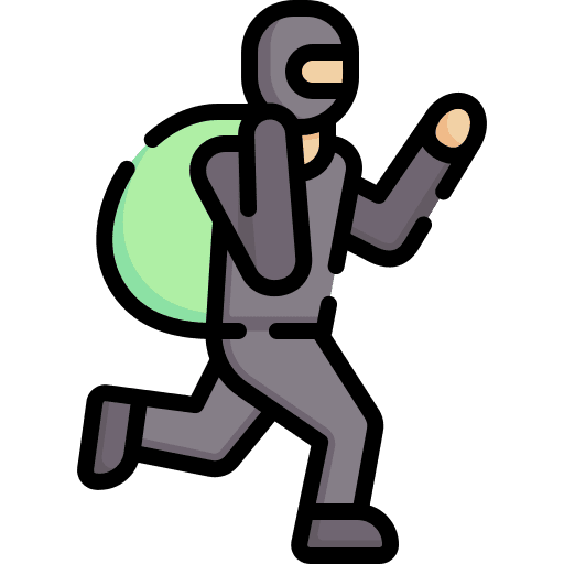 Thief outlaw rob people icon