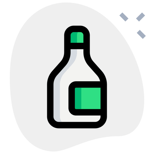Wine bottle alcohol food and restaurant wine bottle icon