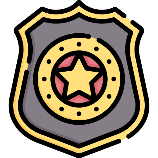 Police badge star security emblem icon