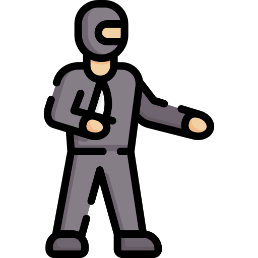 Thief crime blade robbery icon