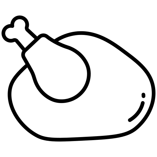 Chicken turkey leg roast chicken food and restaurant icon