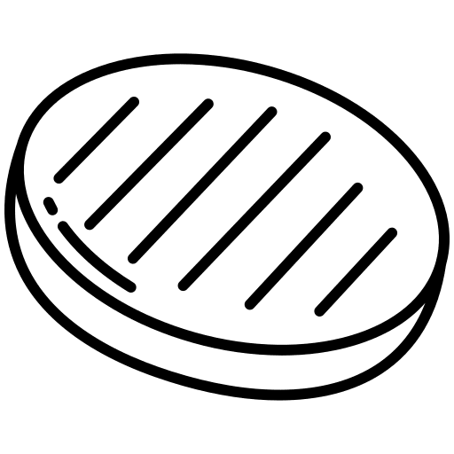 Meat food and restaurant barbecue meat icon