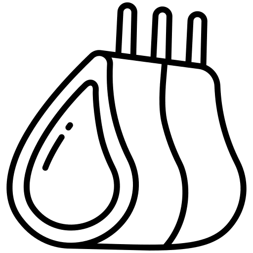 Meat food and restaurant chop meat icon