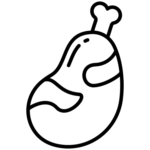 Mutton leg food and restaurant food icon