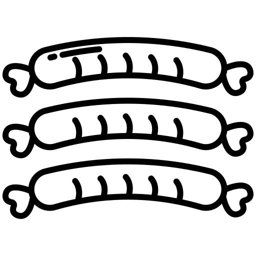 Sausage hot food barbecue germany icon