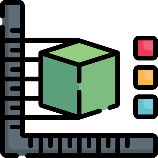 Calibrate ruler 3d printer 3d icon
