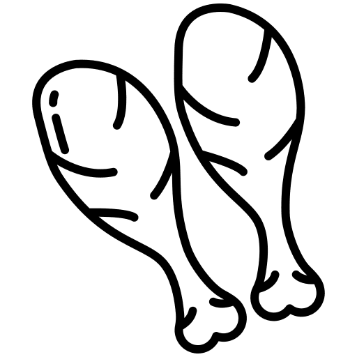 Chicken leg barbecue meat piece icon