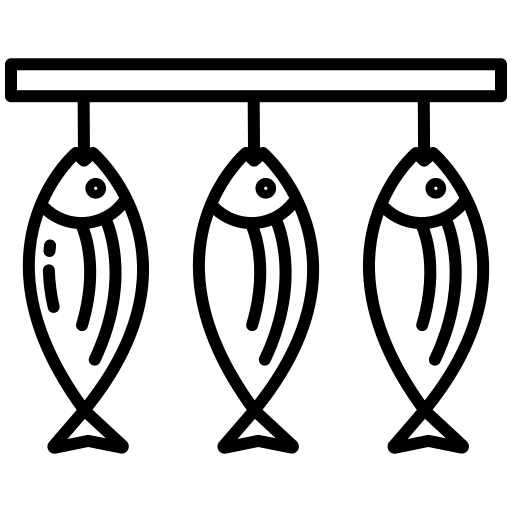 Fish seafood sea life food and restaurant icon