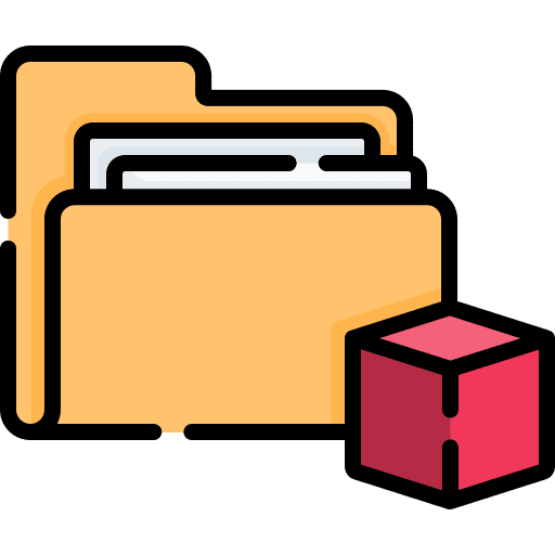 Folder design 3d cube icon