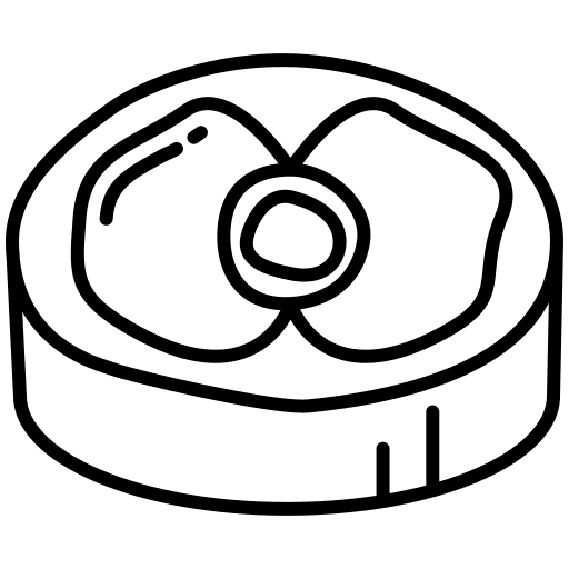 Meat slice butcher food and restaurant meat slice icon