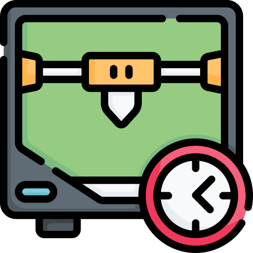 Time printing production 3d print icon