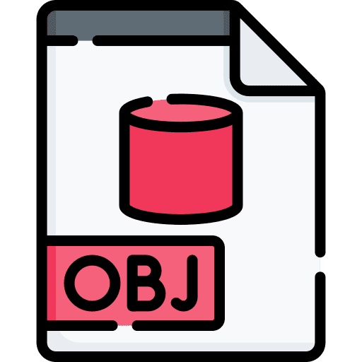 Obj digital extension format icon