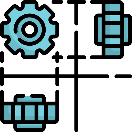 Prototyping art and design blueprint plan icon