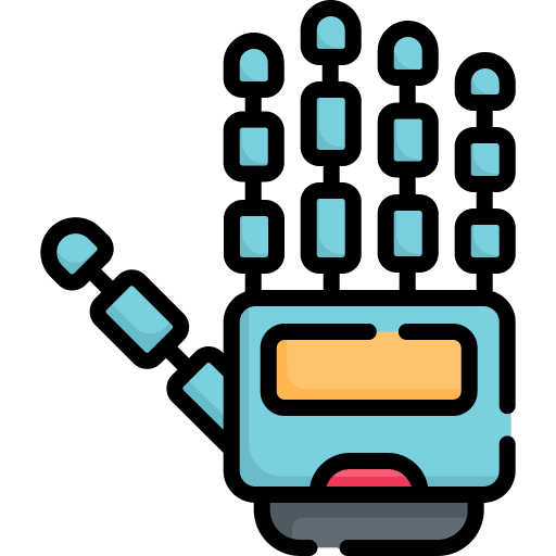 Robotic hand hand robotic hand bionic hand icon