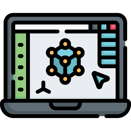 3d laptop 3d idea icon