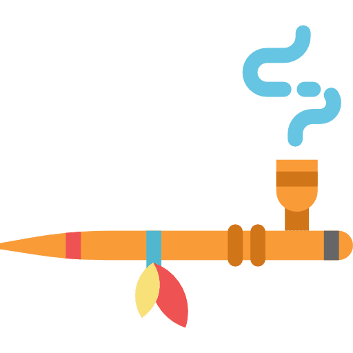 Calumet native american traditional smoke icon