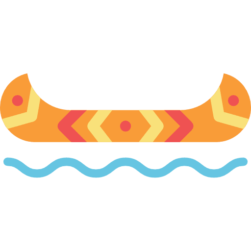 Canoe native american canoe boat icon