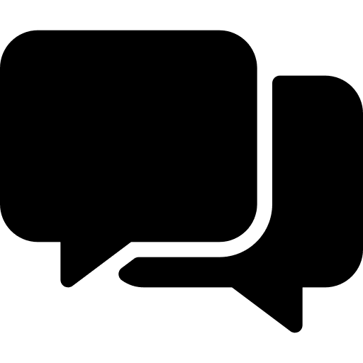 Chat speech bubble communications conversation icon