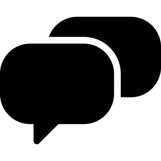 Chat speech bubble communications conversation icon