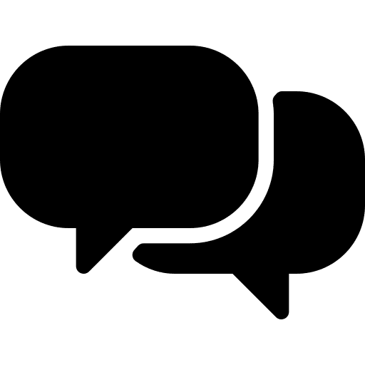 Chat speech bubble multimedia communications icon