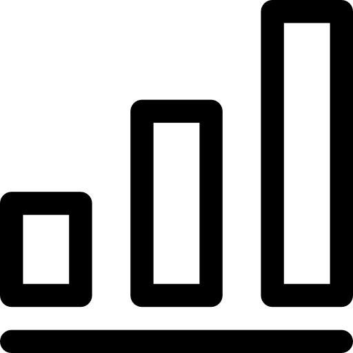 Bar chart seo and web graphic bar chart icon