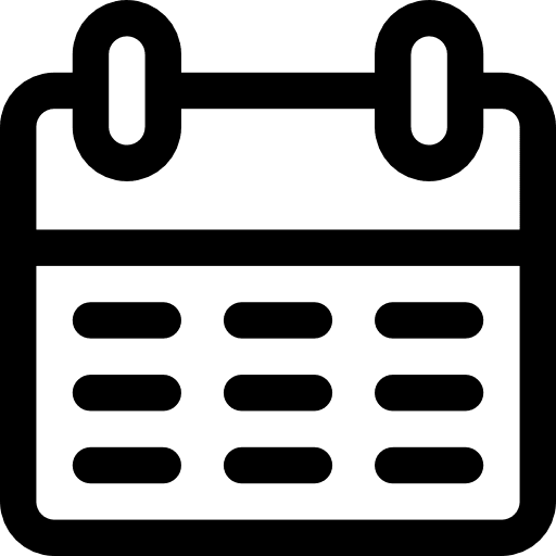 Calendar interface time and date date icon