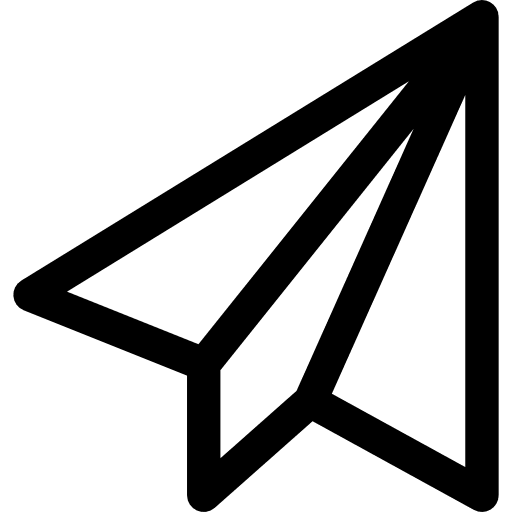 Paper plane communications origami airplane origami icon